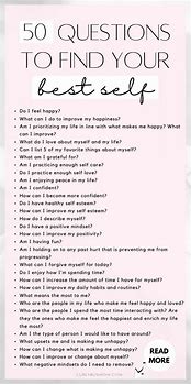 Image result for List of Self Esteem Questions
