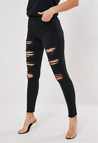 Image result for High Waist Ripped Jeans