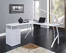 Image result for White L-ShapeD desk