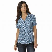Image result for Womens Short-Sleeve Parfait Camp Shirt, Lavender Daisy S Misses