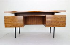 Image result for Mid Century Writing Desk with Leeaf