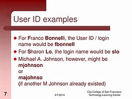 Image result for User ID Examples