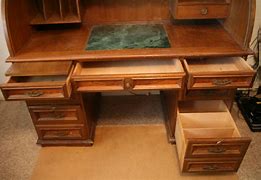 Image result for Solid Wood Roll Top Desk