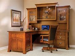 Image result for Light Oak Wood Desk