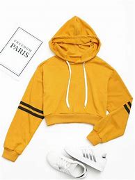 Image result for Mustard Yellow Cropped Hoodie