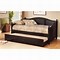 Image result for Wayfair Debbie Metal Daybed W/ Trundle Metal In White/Black, Size 47.0 H X 41.5 W X 77.5 D In