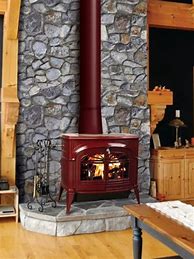 Image result for Cabin Wood Stove Fireplace