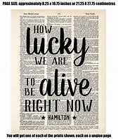 Image result for Hamilton Lucky to Be Alive