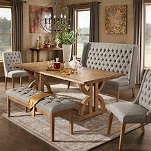 Image result for Dining Table Upholstered Bench