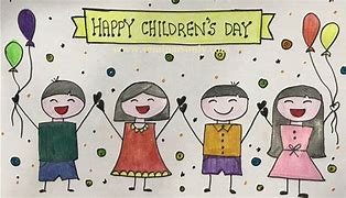 Image result for Drawing for Children's Day