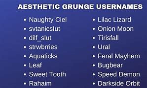 Image result for Grunge Aesthetic Usernames