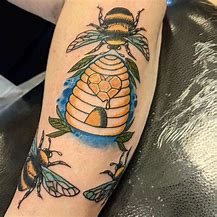 Image result for Bee Hive Tattoo
