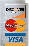Image result for Visa/MasterCard Amex Discover Black and White Logo