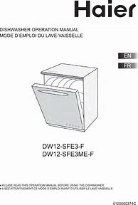 Image result for Haier Dishwasher Manual