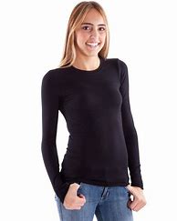 Image result for Woman in Long Sleeve Crew Neck