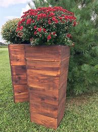 Image result for Rustic Wood Planters