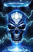 Image result for Blue Fire Skull Drawing