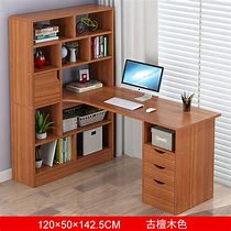 Image result for Corner Desk with Bookcase