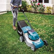 Image result for Makita Lawn Mower Red