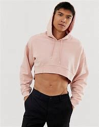 Image result for ASOS Design Washed Crop Hoodie in Red