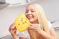 Image result for Woman Eating Cheese