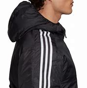 Image result for Adidas Jacket with Hood Black and Red Stripe