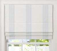 Image result for Riviera Stripe Cordless Roman Shade, 26 X 64", Charcoal At Pottery Barn - Rugs & Windows - Roman Shades