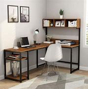 Image result for White L-shaped Computer Desk with Storage