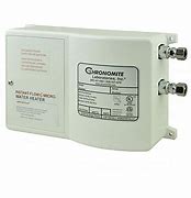 Image result for Chronomite Instant-Flow Micro 120V Undersink Electric Tankless Water Heater, 1,800 W Watts, 15 A Amps - Water Heaters Model: CM-15L/120 110F