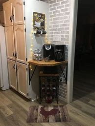 Image result for Corner Counter Coffee Bar Ideas