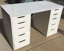 Image result for Small White Office Desk with Drawers