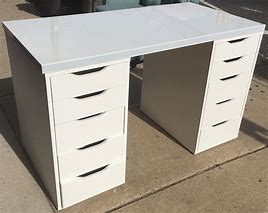 Image result for White Desk with Rainbow Drawers