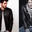 Image result for Man Wearing Leather Jacket