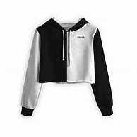 Image result for Black and White Cropped Hoodie