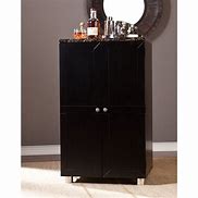 Image result for Black Bar Cabinet Furniture