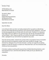 Image result for Two-Week Resignation Letter