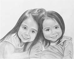 Image result for Sisters Black and White Drawings