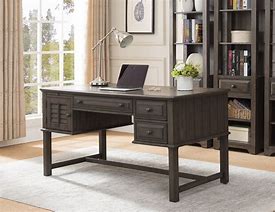 Image result for Grey Wood Office Desk with Drawers