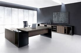 Image result for Contemporary Black Desk
