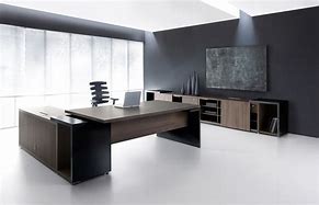 Image result for Dark Wood Modern Executive Desk