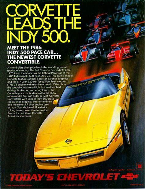 1986 Chevrolet Corvette | Chevrolet corvette, Car ads, Corvette