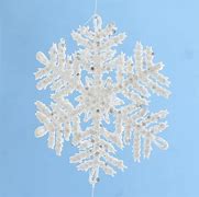 Image result for White Plastic Hanger Snowflake