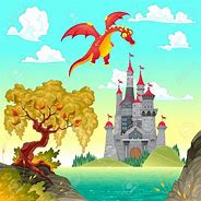 Image result for Cartoon Dragon Castle