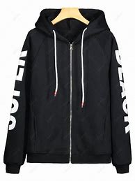 Image result for Black Graphic Zip Up Hoodie