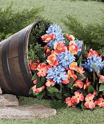 Image result for Wooden Pot for Plants Barrel Shape