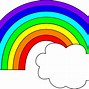 Image result for Rainbow with Clouds Cartoon Outine