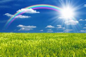 Image result for Blue Sky and Clouds Rainbow