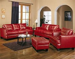 Image result for Living Room with Red Sofa