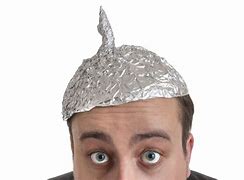 Image result for Female Wearing Tin Foil Hat