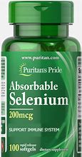 Image result for Puritan%27s Pride Absorbable Selenium 200 Mcg %7C 100 Softgels